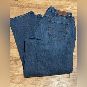 LL Bean Classic Fit‎  Dark Wash Blue Cotton Denim Jeans Mens 40x32